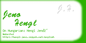 jeno hengl business card